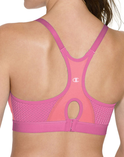 Champion Women's The Show Off Sports Bra, White/Medium Grey