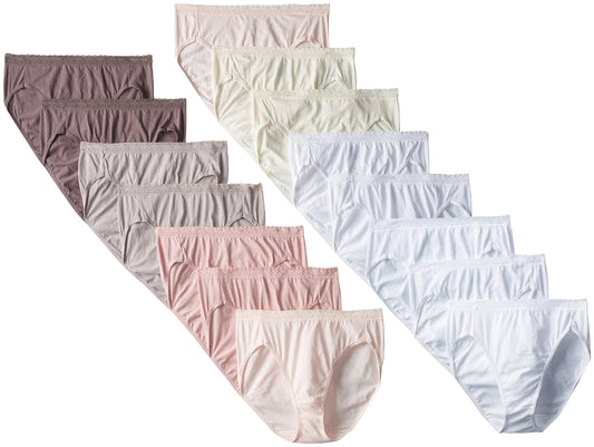 Hanes Women's Beauty Of Lace Hi-Cut, Assorted, 9 (Pack of 15)