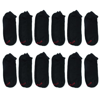 Hanes Men's Double Low Cut Socks 12-Pair Pack, Available in Big & Tall