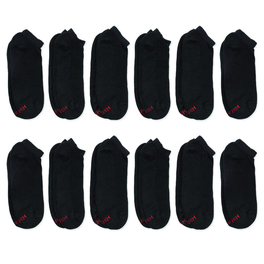 Hanes Men's Double Low Cut Socks 12-Pair Pack, Available in Big & Tall