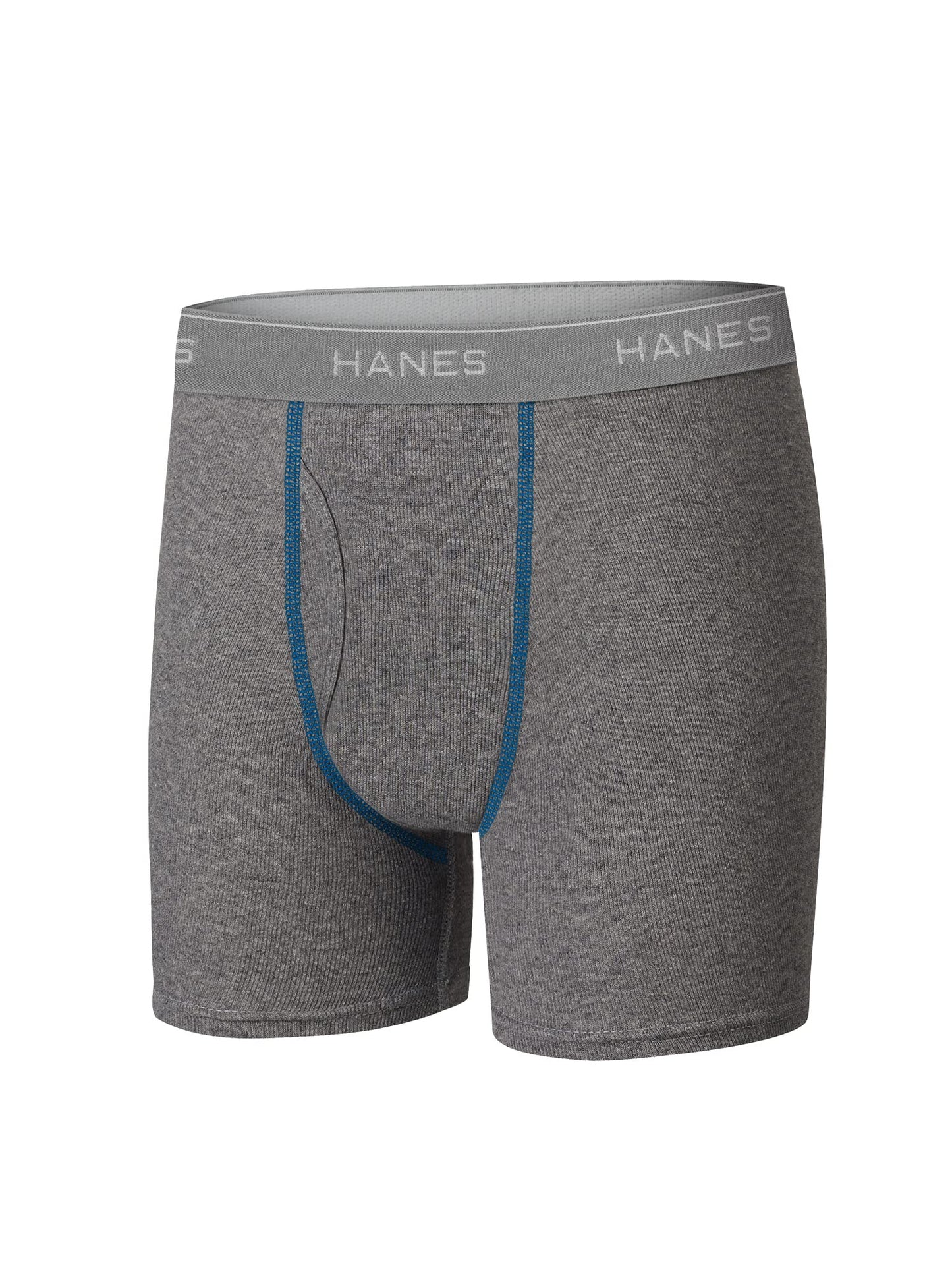 Hanes Boys' and Toddler Underwear, Comfort Flex and ComfortSoft Boxer Briefs, Multiple Packs Available, Grey/Blue/Black/Red-10, X-Large