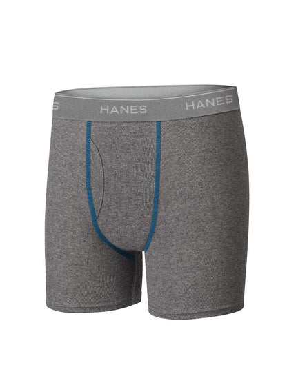 Hanes Boys' and Toddler Underwear, Comfort Flex and ComfortSoft Boxer Briefs, Multiple Packs Available, Grey/Blue/Black/Red-10, X-Large