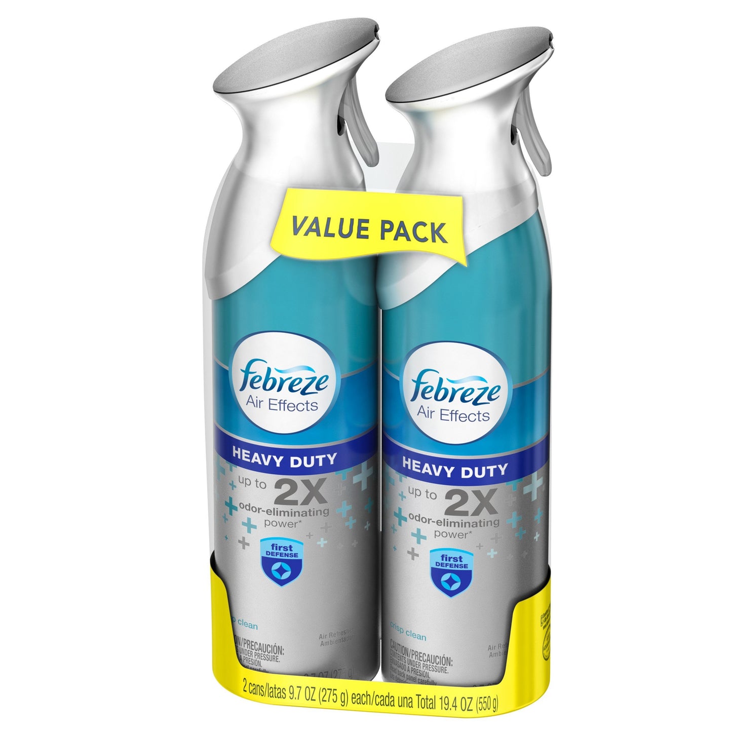 Febreze Air Effects Heavy Duty Crisp Clean Air Freshener, 2 ct