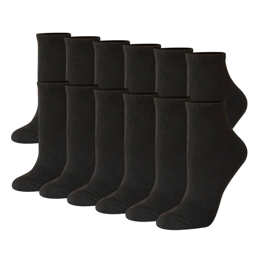 Hanes womens 6-pair Comfort Fit Ankle Sock, Grey/White/Black, 8 12 US