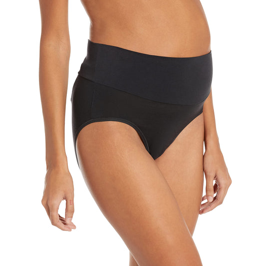 Hanes, Maternity Modern Brief for Women, 3-Pack (Colors May Vary), Crystal Grey Heather/Café Au Lait/Black, X-Large