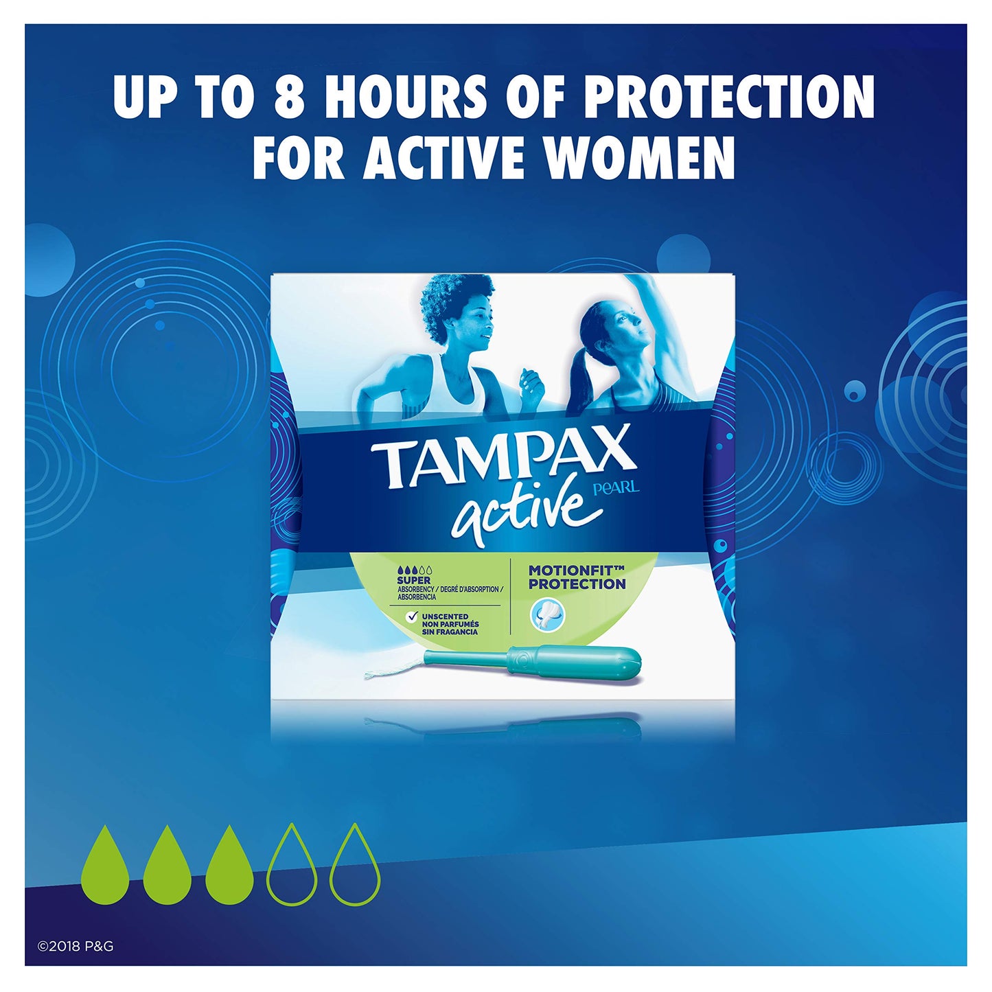 Tampax Pearl-Multipax, Super, Unscented, 36 Count