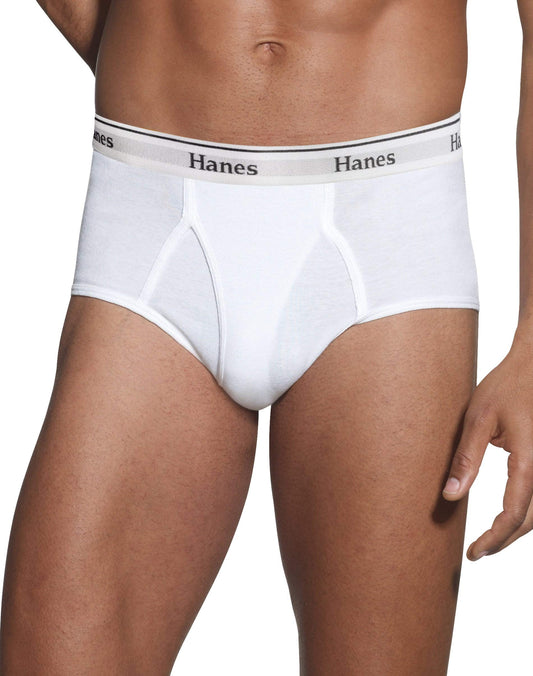 Hanes Big Men's Fresh IQ ComfortFlex Waistband White Brief - 6 Pack