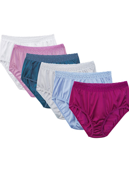 Fruit of the Loom Women's Underwear Nylon Brief Panties, Assorted, 2X-Large (9)