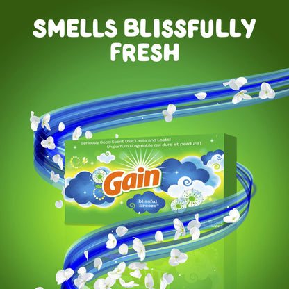 Gain GAIN Fabric Softener Dryer Sheets, Blissful Breeze, 200 Count