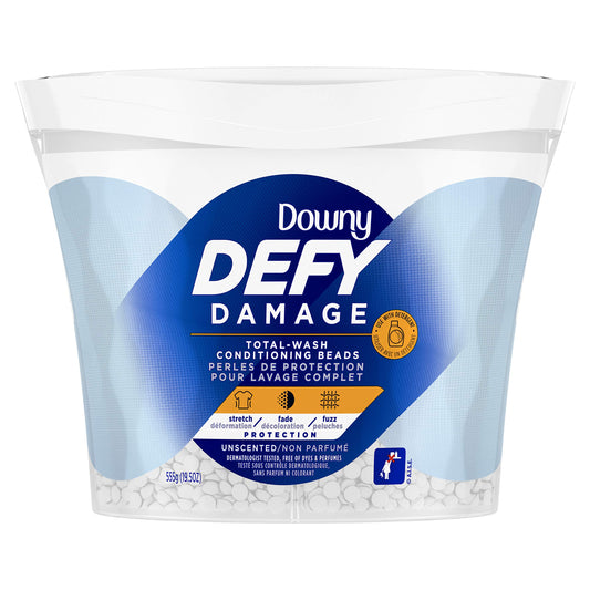 Downy Fabric Softener Beads, Defy Damage, Unscented, 19.5 Ounce
