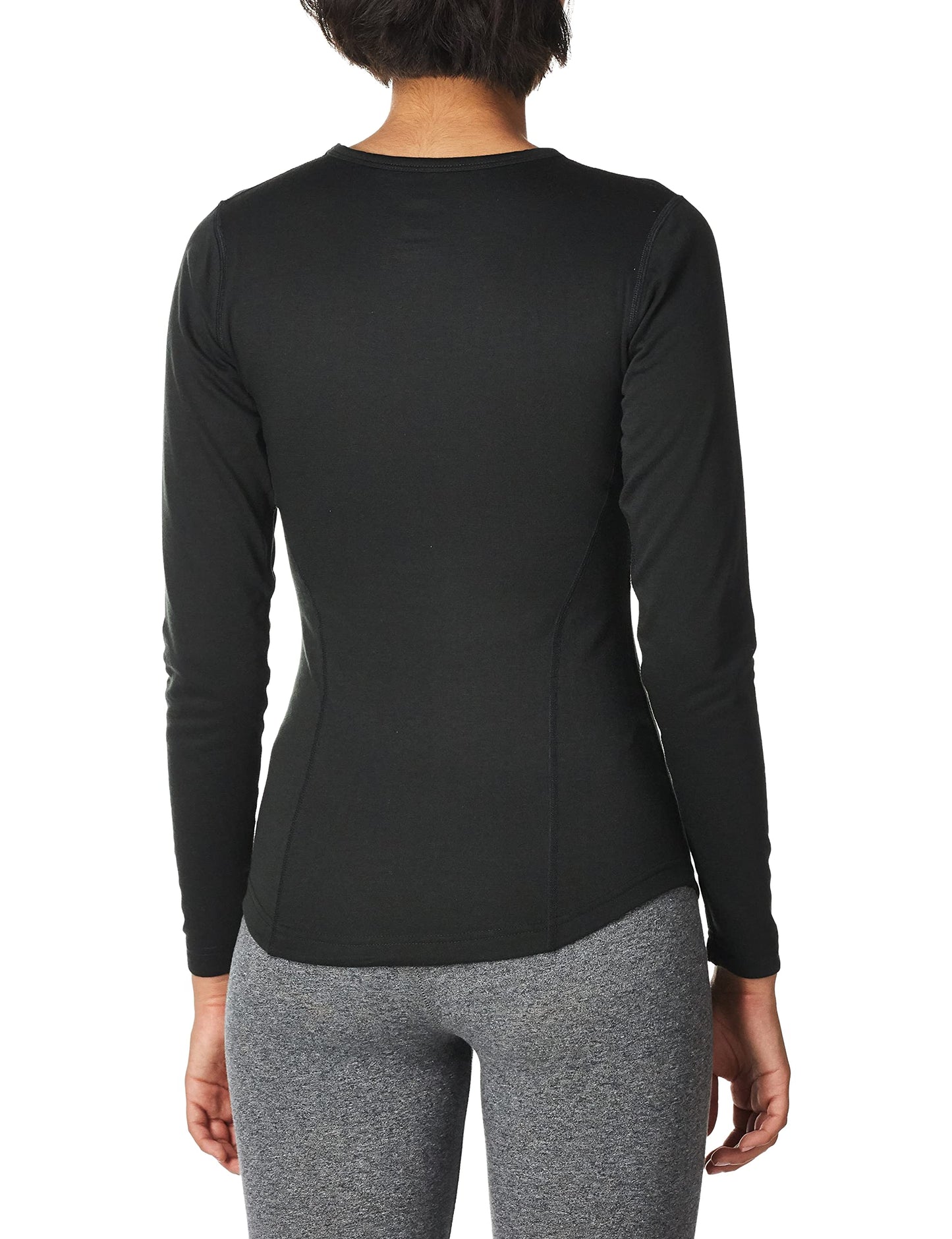 Duofold Women's Heavy Weight Double Layer Thermal Shirt, Black, X Large