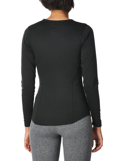 Duofold Women's Heavy Weight Double Layer Thermal Shirt, Black, X Large