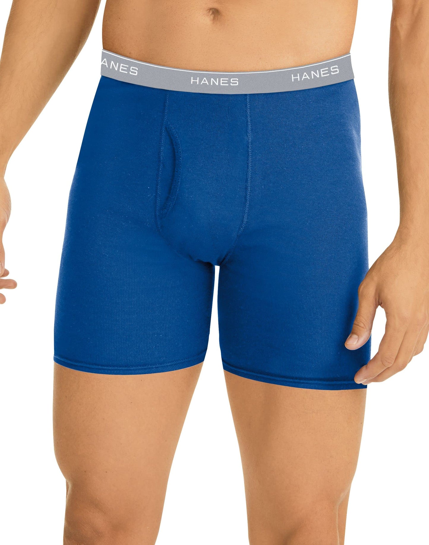 Hanes Men Boxer Breif Classic Style Tag Free| 100% Cotton|Comfort Flex waistband| White Black & More - White 2X-Large