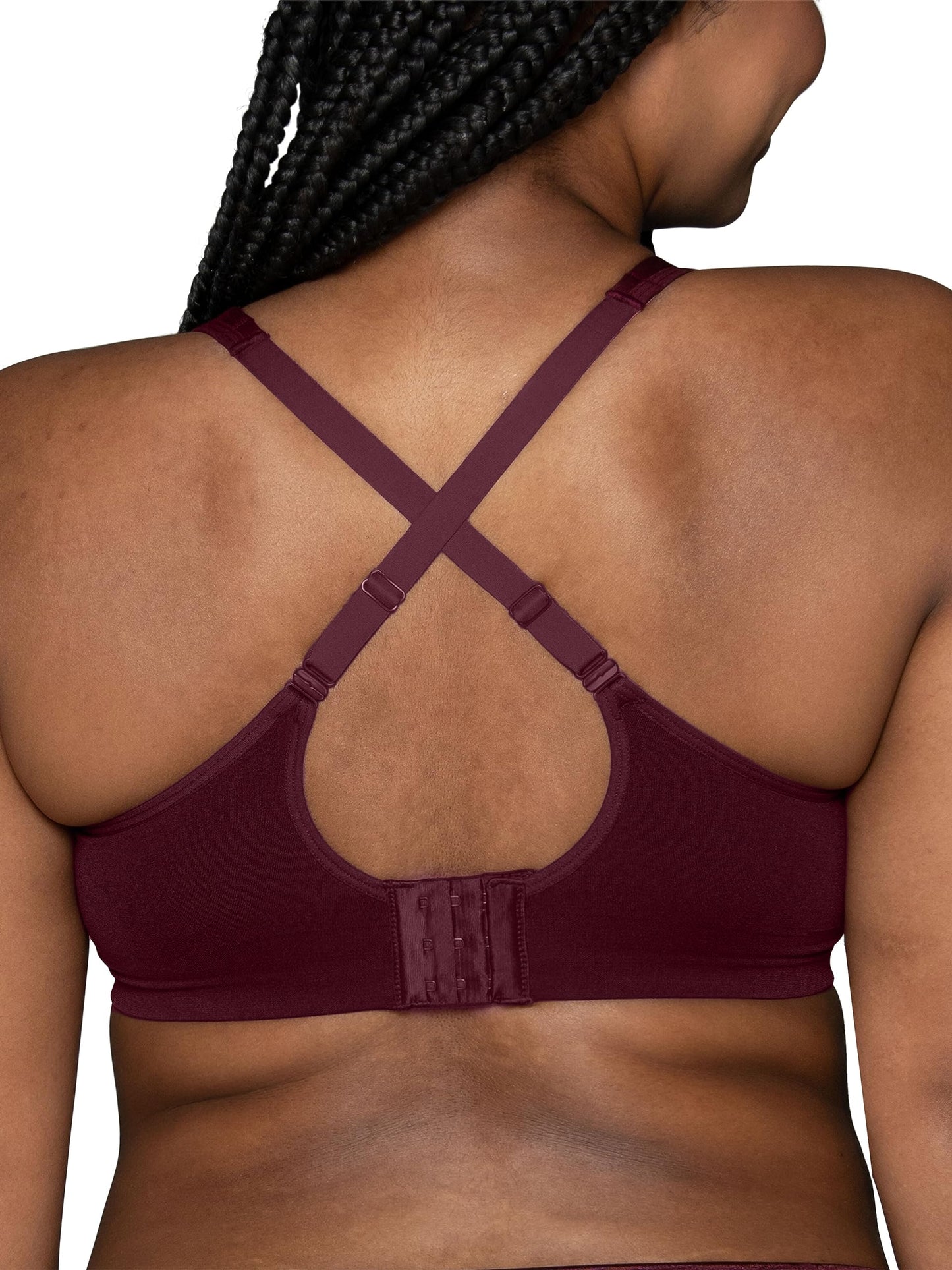 Vanity Fair Women's Wireless Bra, Soft Smoothing Fabrics, Simple Sizing Available S-3XL, Breathable Cups-Flushed Fig