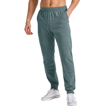 Hanes Men's Originals French Terry Joggers, Lightweight Sweatpants with Pockets, 30" Inseam, Navy PE Heather, X-Large