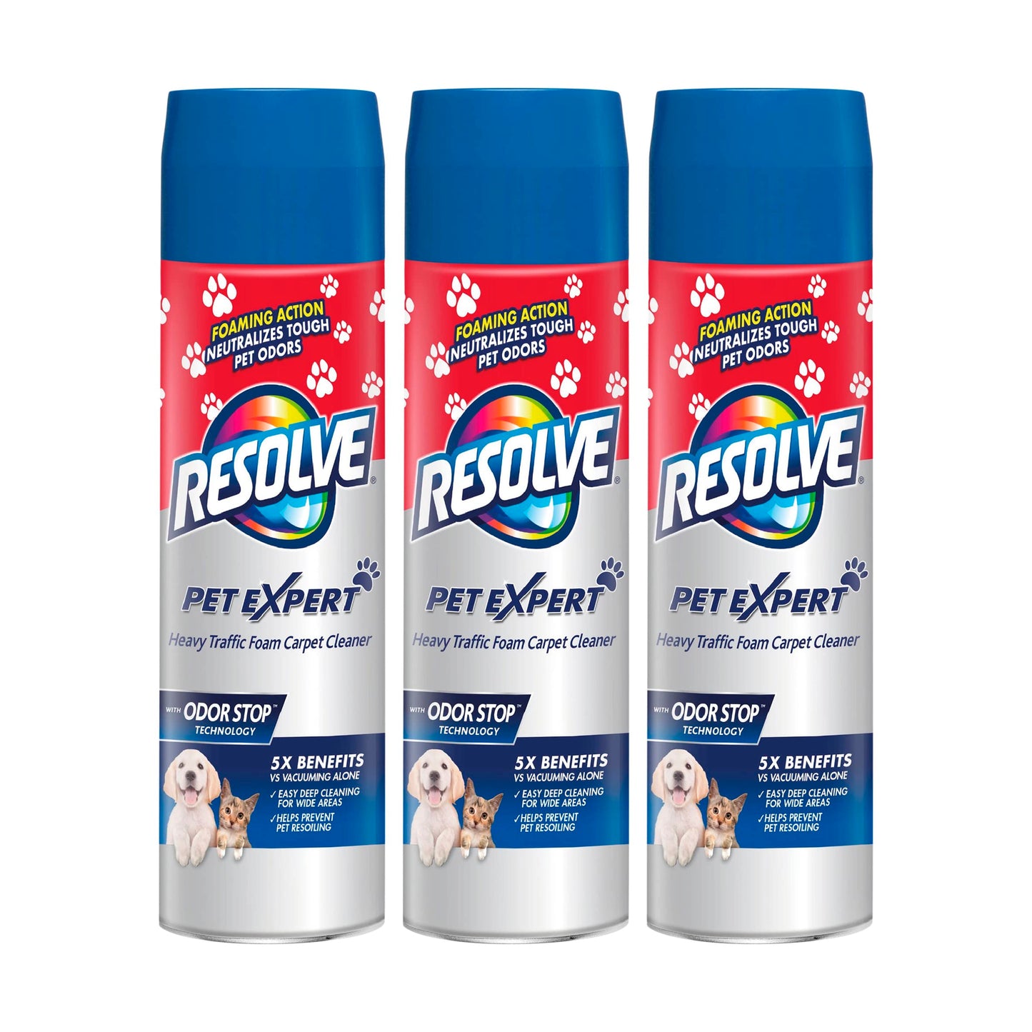 Resolve Pet Expert High Traffic, Carpet Foam, 22 Oz(3 Pack)