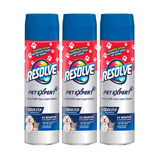 Resolve Pet Expert High Traffic, Carpet Foam, 22 Oz(3 Pack)