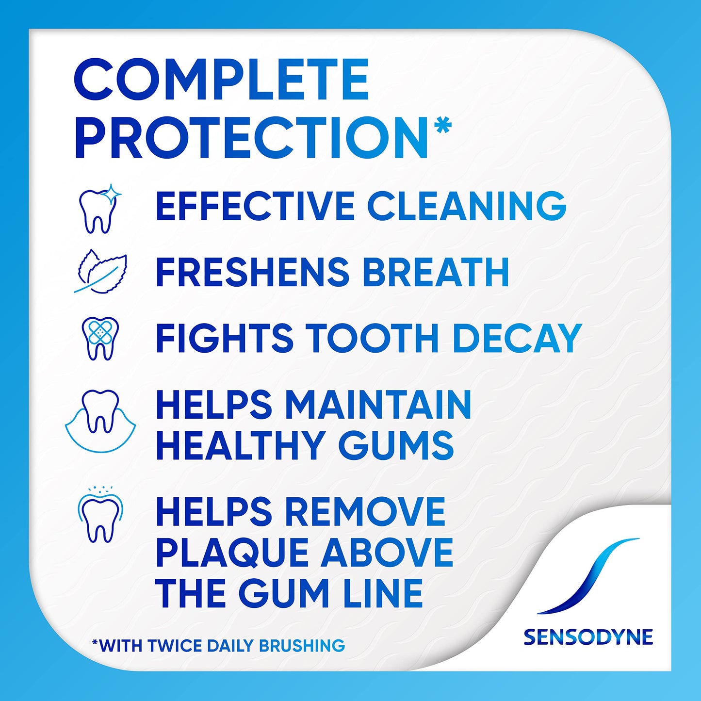 Sensodyne Complete Protection Sensitivity Toothpaste with Cavity & Gingivitis Protection Extra Fresh 3.4 oz (Pack of 3)