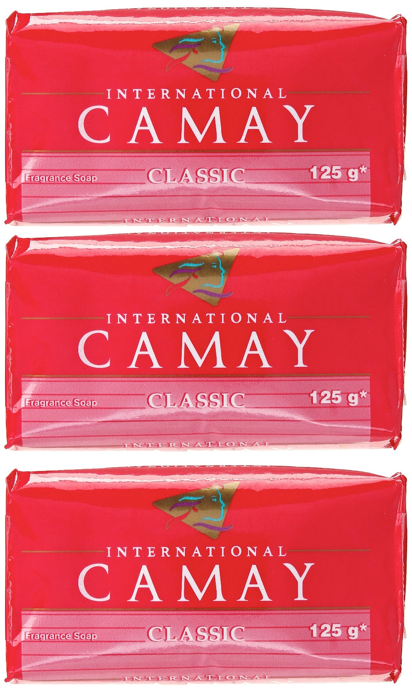 International Classic Camay Moisturizing Hand and Body Soap Bar 125 G. 3 Pack Product of Thailand