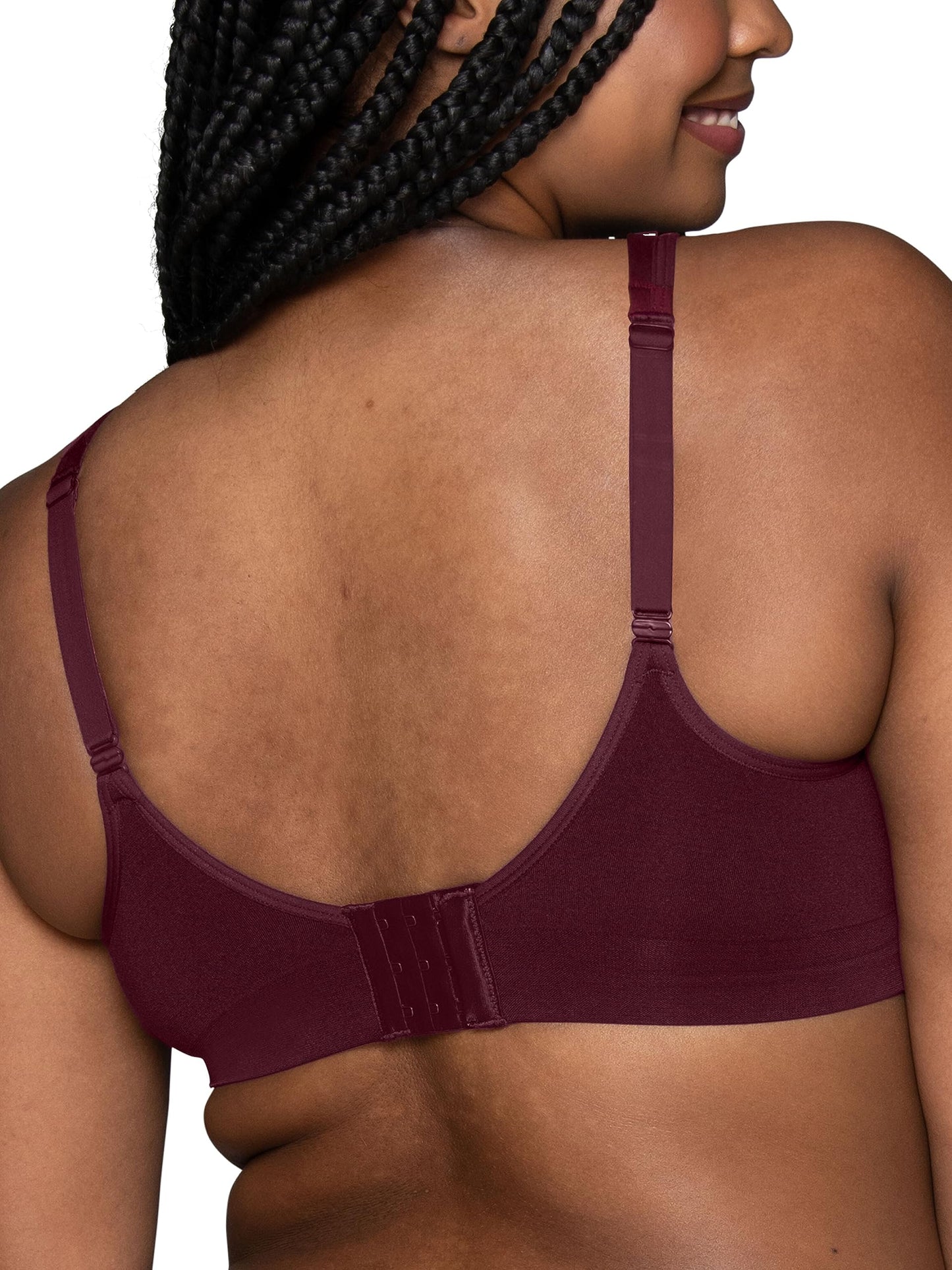 Vanity Fair Women's Wireless Bra, Soft Smoothing Fabrics, Simple Sizing Available S-3XL, Breathable Cups-Flushed Fig
