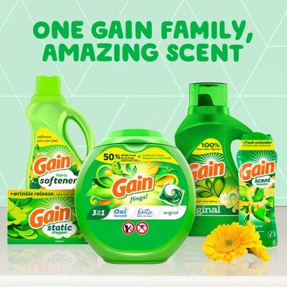 Gain + Aroma Boost Laundry Detergent Liquid Soap, Original, 32 Loads 46 Fl Oz