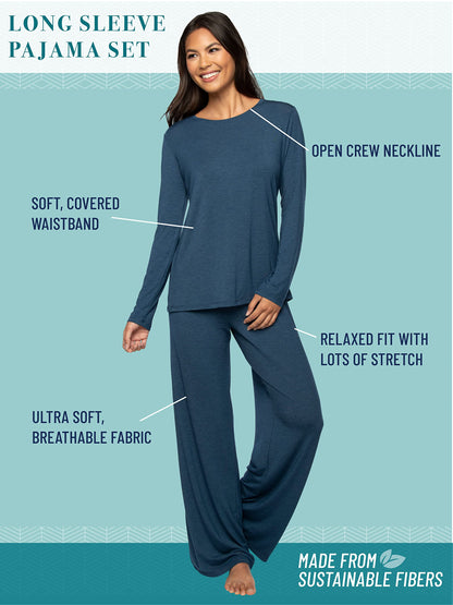 Vanity Fair Women's Beyond Comfort Modal Pajama Set (Short, Long Sleeve-Black, XX-Large