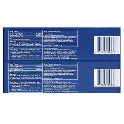Crest 3D Toothpaste, 5.5 oz, 2pk