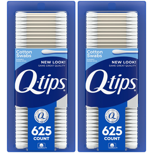 Q-Tips Cotton Swabs, 625 Count, Pack of 2