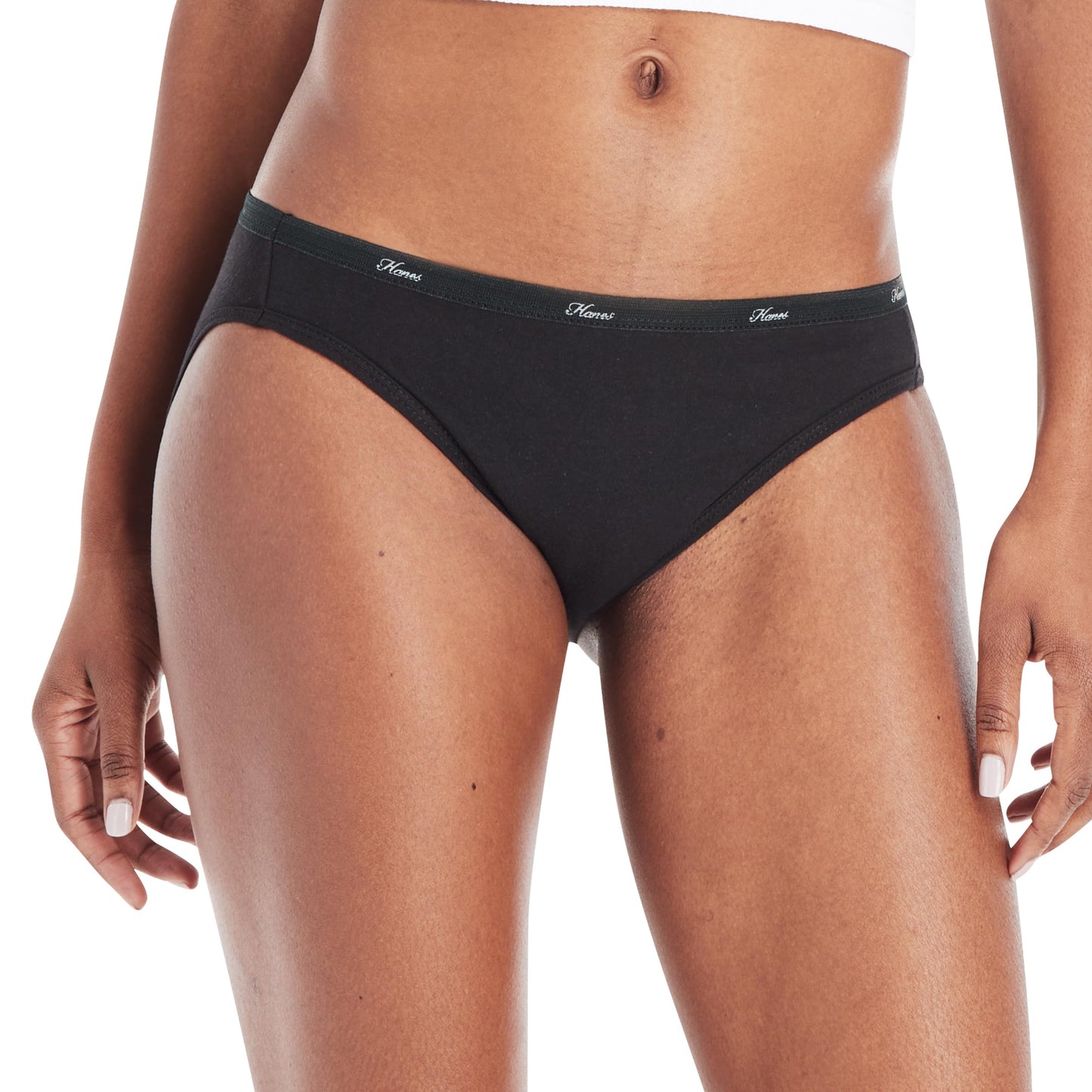 Hanes Women's Bikini Panties Pack, Moisture-Wicking Cotton Bikini Underwear for Women 6-Pack (Colors May Vary)