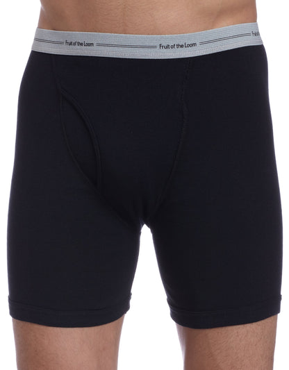 Fruit of the Loom Men's Boxer Briefs , Black/Grey, XX-Large(Pack of 2)