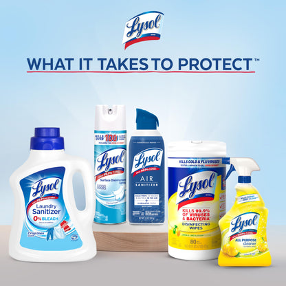 Lysol Disinfectant Spray, Household Essential Cleaning Supplies, Multi-Purpose Room Spray, Antibacterial and Sanitizer Spray, Upholstery Deodorizer, Home and Bathroom,Crisp Linen,12.5 fl oz(pack of 1)