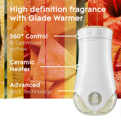 Glade PlugIns Refills Air Freshener, Scented and Essential Oils for Home and Bathroom, Hawaiian Breeze, 3.35 Fl Oz, 5 Count