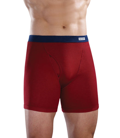 Fruit of the Loom Men's Big Covered Waistband Boxer Brief, Assorted, XX-Large(Pack of 4)