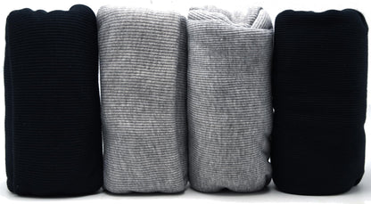 Fruit of the Loom Mens Black and Gray A-Shirts, 4 Pack, Extended Sizes, 2XL, Assorted