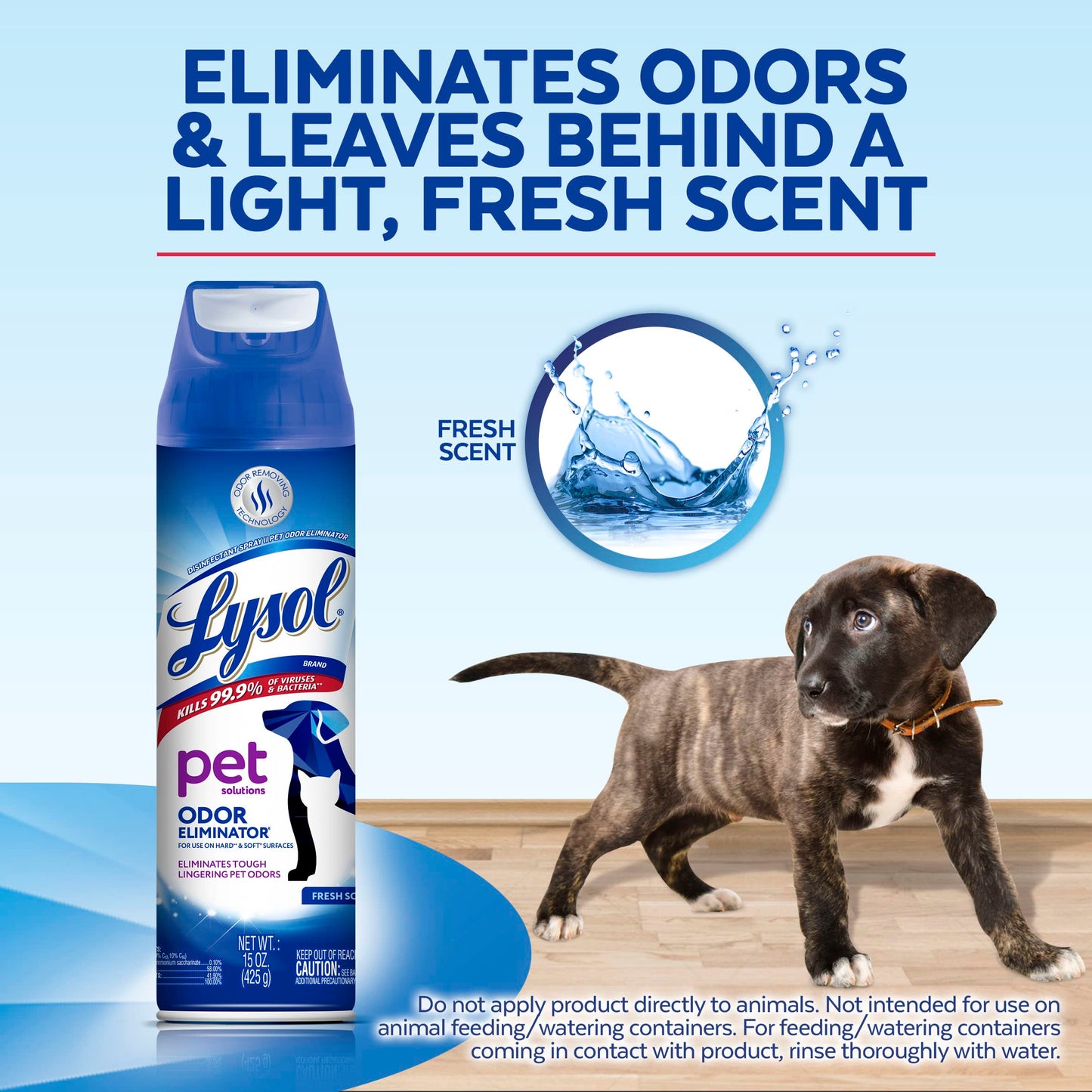 LYSOL Pet Odor Eliminator, 15 Oz (Pack of 4)