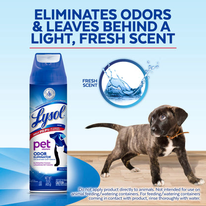 LYSOL Pet Odor Eliminator, 15 Oz (Pack of 4)