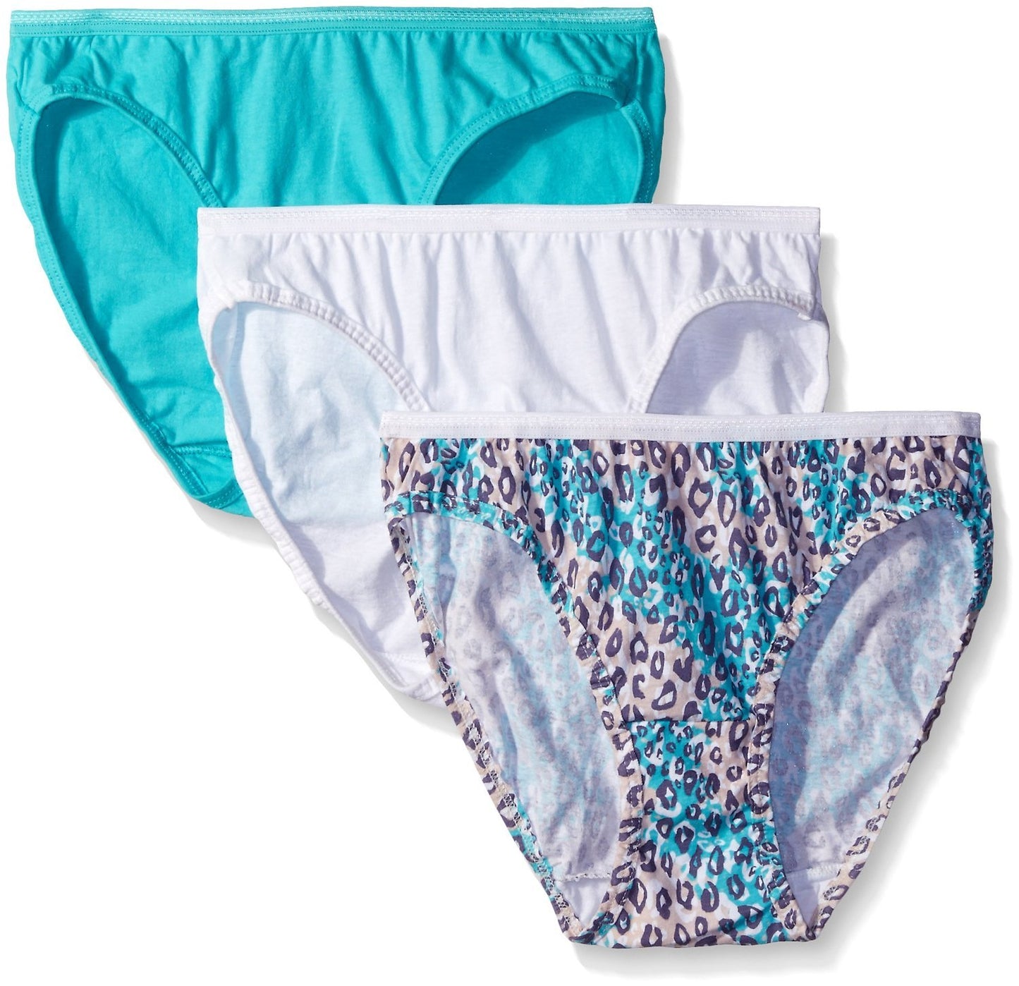 Fruit of the Loom Women's 3 Pack Assorted Cotton Bikini Panties, Assorted, 5
