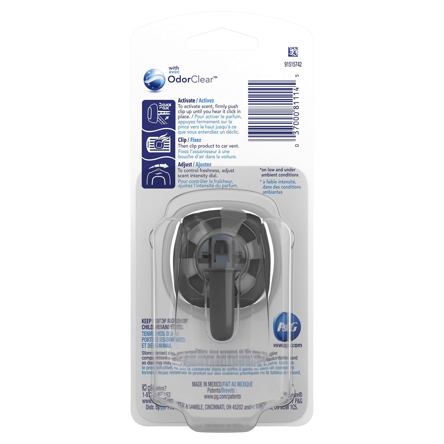 Febreze Car Air Fresheners, Hawaiian Aloha, Odor Eliminator for Strong Odors Car Vent Clips, 0.06 Fl. Oz.
