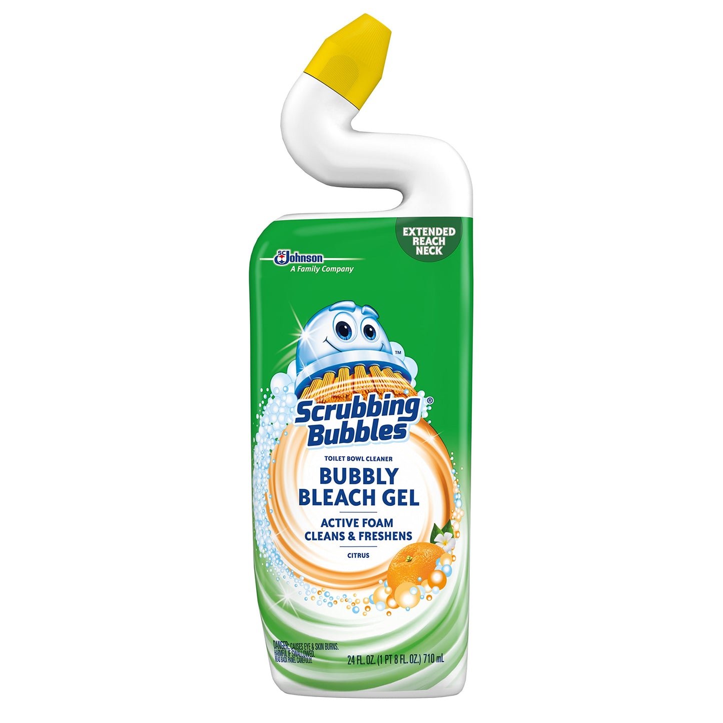 Scrubbing Bubbles Bubbly Bleach Gel Toilet Bowl Cleaner, Citrus, 1 Squeeze Bottle, 24 oz