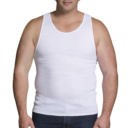 Fruit of the Loom Men's Tall Tag-Free Undershirts, Big Man-Tank-3 Pack, 3X-Large