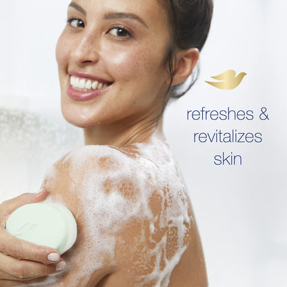 Dove Skin Care Beauty Bar For Softer Skin Cucumber and Green Tea More Moisturizing Than Bar Soap 3.75 oz, 4 Bars