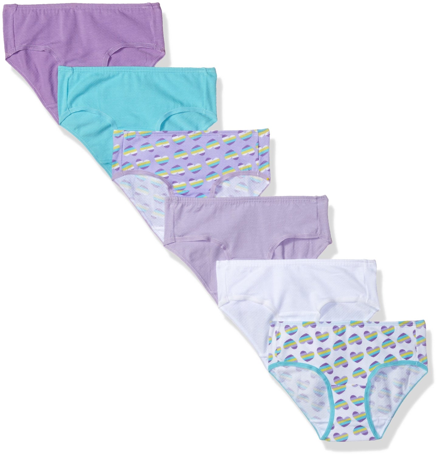 Fruit of the Loom Girls' Big Breathable Micro Underwear (Pack of 6), Cotton Mesh - Hipster (Assorted), 16