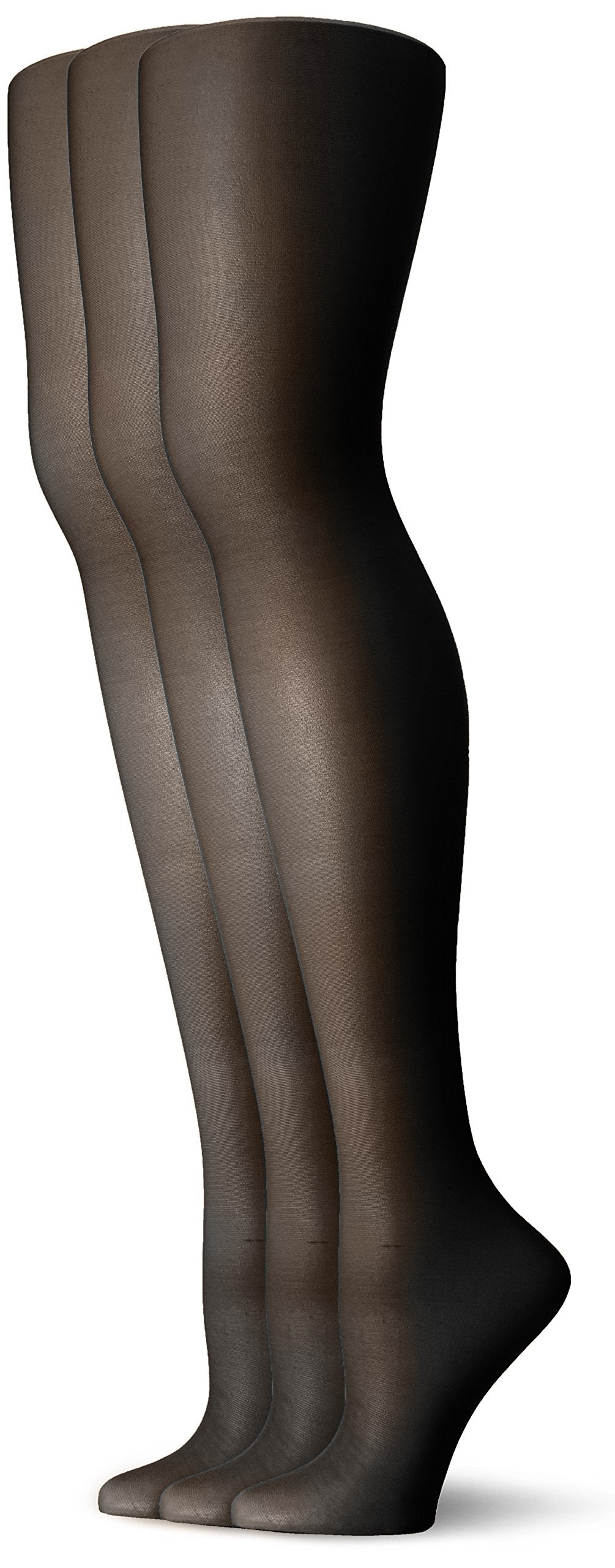L'eggs Women's Energy Standard-Panty Sheer Toe Nylon Pantyhose, Suntan, Queen
