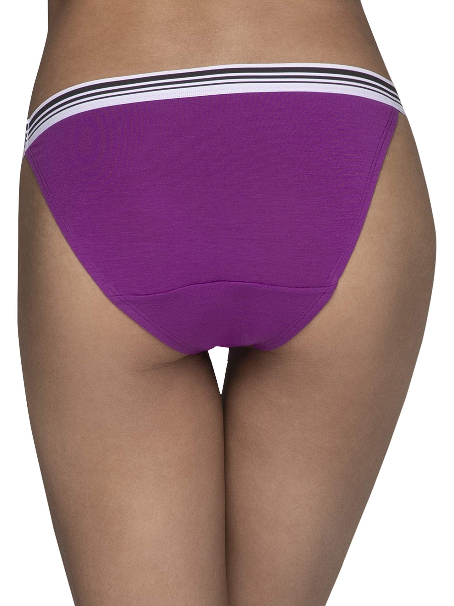 Fruit of the Loom Women's Underwear Soft and Comfy Panties, High Leg Bikini-Modal-Assorted Color, 5