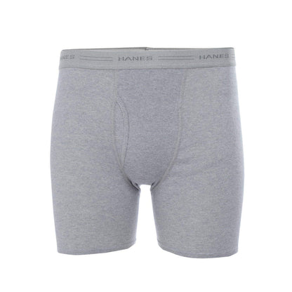 Hanes Men's 10-Pack Boxer Briefs with Comfort Flex Waistband, Black/Grey, Small