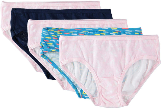 Fruit of the Loom Girls' Cotton Hipster Underwear (6 Pack - Fashion Assorted, 6)