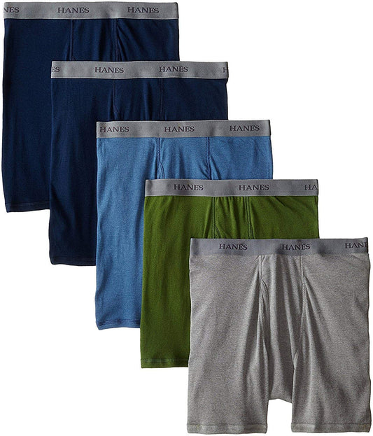 Hanes Men's 5-Pack Ultimate FreshIQ Boxer with ComfortFlex Waistband Brief - Assorted Colors (XXX-Large, Assorted Color)