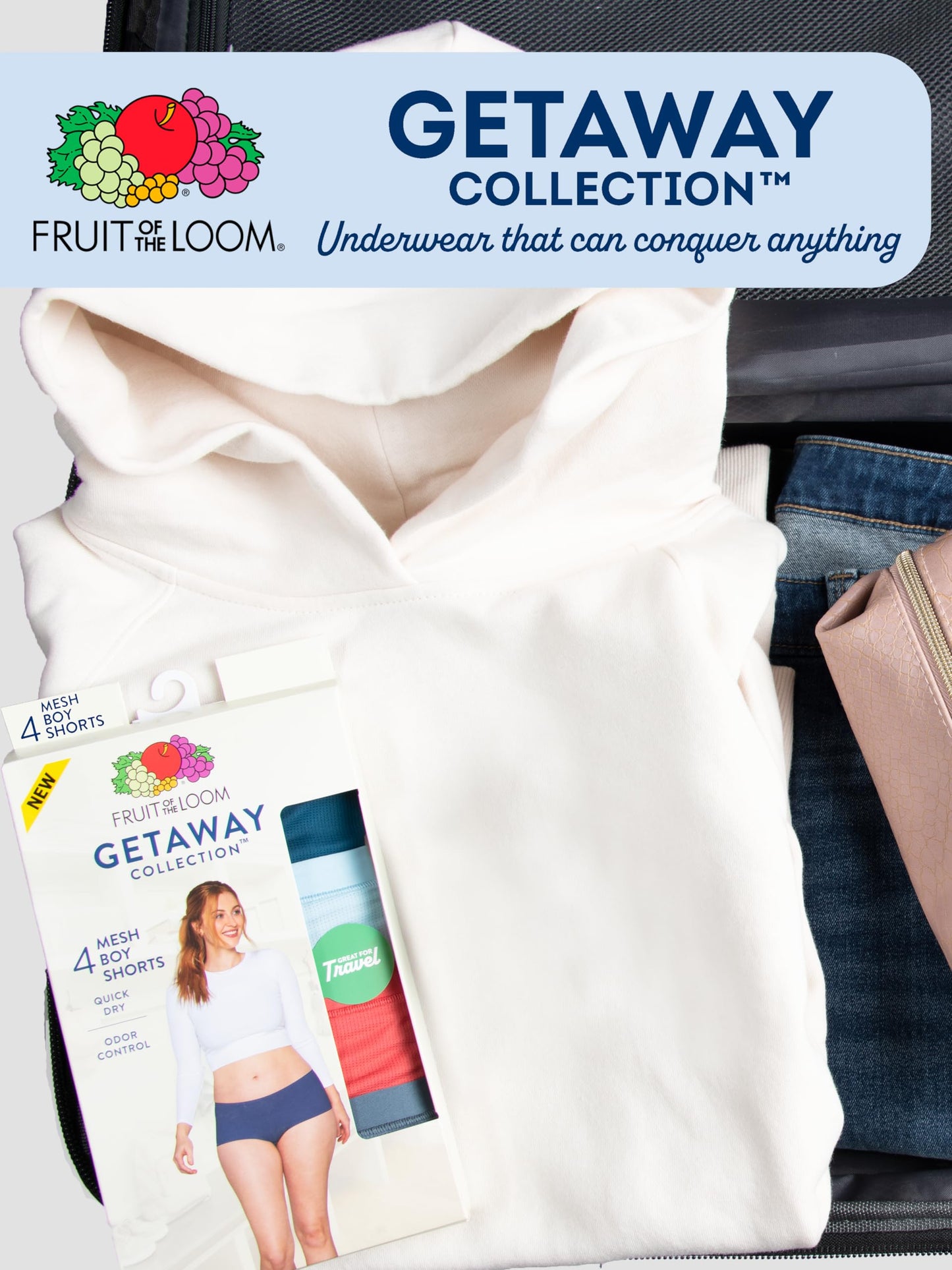 Fruit of the Loom Womens Getaway Collection, Cooling Mesh Underwear, Lightweight & Breathable Briefs, Brief - Colors May Vary, 9 US