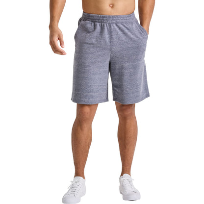 Hanes Comfortblend Men's Originals French Terry Sweat, Pull-On Athletic Shorts, 9", Concrete PE Heather, 2X Large