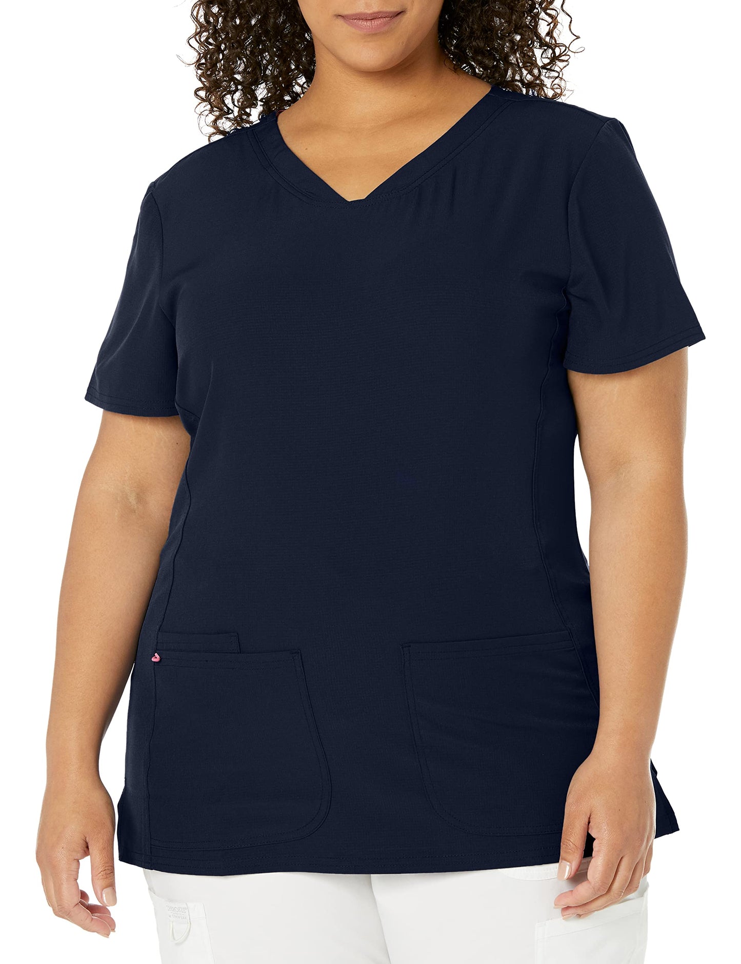 HeartSoul Women's Pitter-Pat V-Neck Scrubs Shirt, Khaki, XX-Small